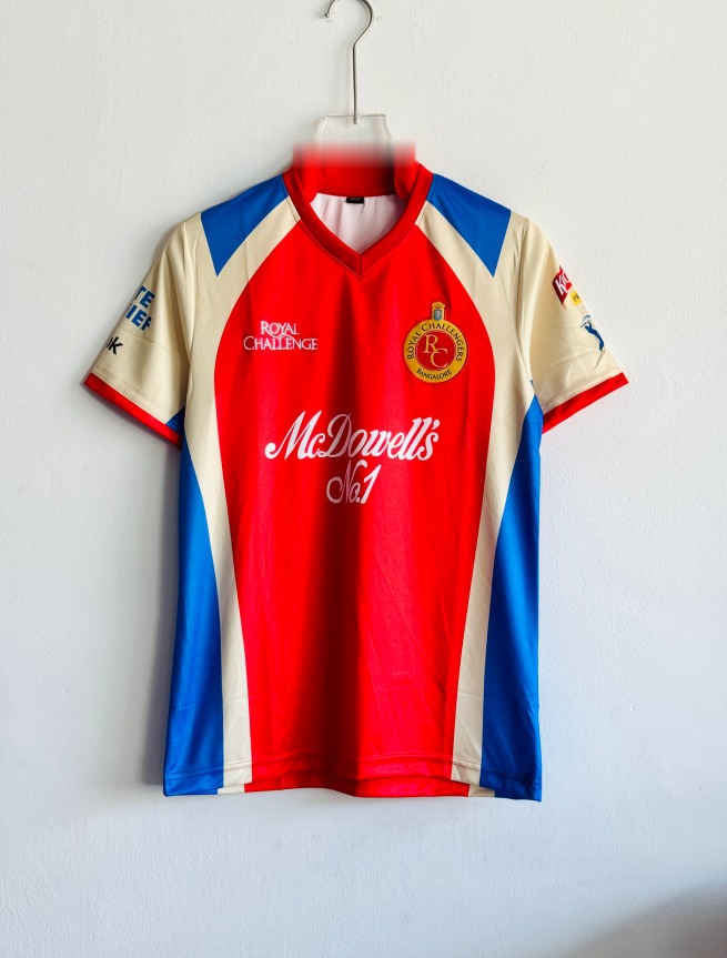 RCB 2011 IPL KIT AB DE VILLIERS POLO EMBROIDERY PREMIUM