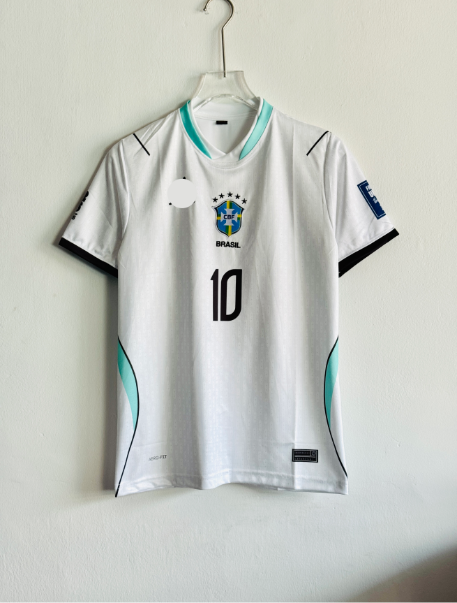 BRAZIL 2026 WHITE KIT NEYMER EMBROIDERY PREMIUM